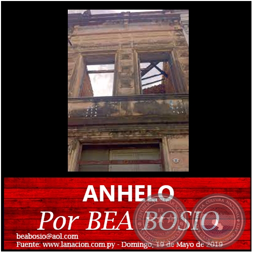 ANHELO - Por BEA BOSIO - Domingo, 19 de Mayo de 2019
